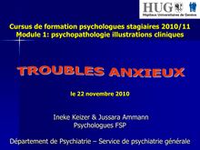 TROUBLES ANXIEUX: cours psychologues nov 2010