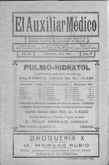El Auxiliar Médico: revista mensual profesional, n. 089 (1933)