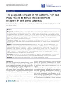 The prognostic impact of Akt isoforms, PI3K and PTEN related to female steroid hormone receptors in soft tissue sarcomas