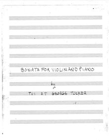 Partition de piano, violon Sonata, Sonata for Violin and Piano