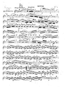 Partition flûte, flûte quintette en D major, Op.66, D major, Kummer, Kaspar