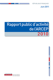Rapport public d activité de l ARCEP 2010