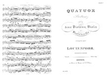 Partition parties complètes, corde quatuor, Op.61, B minor, Spohr, Louis