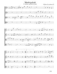 Partition , Gittene canzonett al mio - partition complète (Tr Tr A T), Madrigaletti