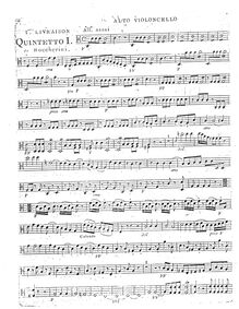 Partition Alto violoncelle (alternate pour violoncelle 1), 4 corde quintettes, G.355-358 (Op.45) par Luigi Boccherini