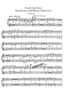 Partition hautbois 1, 2, Introduction et Rondo capriccioso, Op.28