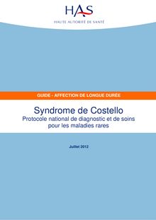 ALD hors liste - Syndrome de Costello - ALD hors liste - PNDS sur le syndrome de Costello