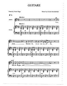 Partition complète (D Major: medium voix et piano), Guitare