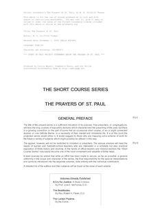 The Prayers of St. Paul