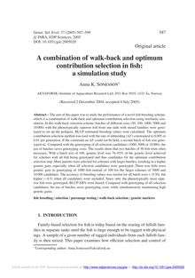 A combination of walk-back and optimum contribution selection in fish: a simulation study