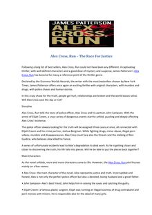 Alex Cross, Run – The Race For Justice