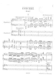 Partition Two-piano reduction - complete, Piano Concerto No.1, Op.1