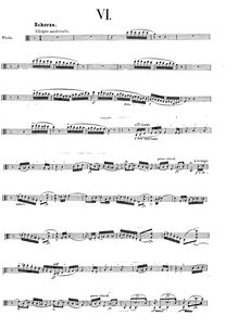 Partition , Scherzo - partition de viole de gambe, 6 Stücke, Hermann, Friedrich