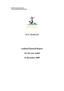 Triton Audited Financial Statements 2009 - Final Pre  Audit  1 