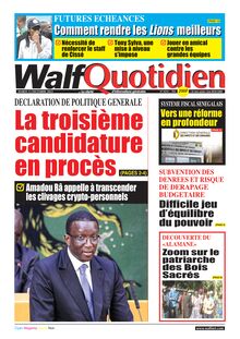 Walf Quotidien N° 9214 - Du mardi 13 décembre 2022