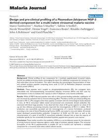 Design and pre-clinical profiling of a Plasmodium falciparumMSP-3 derived component for a multi-valent virosomal malaria vaccine