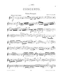 Partition de violon, violon Concerto No.2, Ries, Hubert