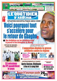 Le Quotidien d’Abidjan n°2998 - du vendredi 08 janvier 2021