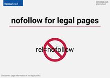 nofollow for Legal Pages