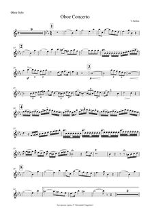 Partition hautbois Solo, Concerto per hautbois, E♭, Bellini, Vincenzo par Vincenzo Bellini