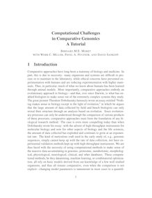 Tutorial computentional Challenges in comparative Genomics