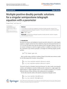 Multiple positive doubly periodic solutions for a singular semipositone telegraph equation with a parameter
