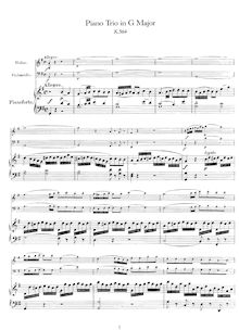 Partition complète (alternate scan), Piano Trio, G major