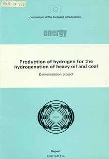 Production of hydrogen for the hydrogenation of heavy oil and coal