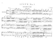 Partition complète,  No.1, Overture, C major, Bach, Johann Sebastian par Johann Sebastian Bach