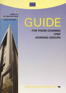 Guide for those chairing CFSP working groups