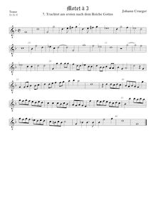 Partition Treble2 viole de gambe, octave aigu clef, Motets, Crüger, Johann
