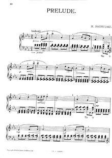 Partition , Prelude en C minor, 6 préludes, Op.8, Pachulski, Henryk