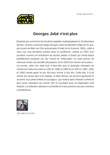 Georges Jobé n est plus