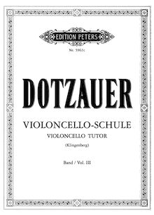 Partition Vol. , pour Other Positions, violoncelle Schule - Tutor