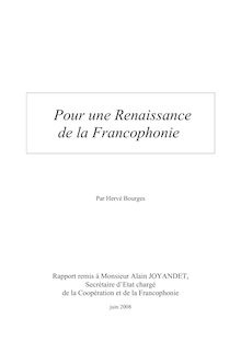 Pour une renaissance de la Francophonie