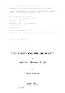 Tom Swift and His Air Scout, or, Uncle Sam s Mastery of the Sky