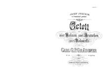 Partition parties complètes, corde Octet, Op.49, E♭ major, Grädener, Carl Georg Peter