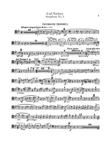 Partition Trombone 1, 2, 3, Symphony No.1, Op.7, G minor, Nielsen, Carl