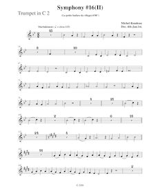 Partition trompette 2 (C), Symphony No.16, Rondeau, Michel par Michel Rondeau