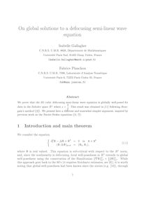 On global solutions to a defocusing semi linear wave