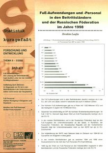 Statistik kurzgefaßt. Forschung und Entwicklung Nr. 3/2000. FuE-Aufwendungen und -Personal in den Beitrittsländern und der Russischen Föderation im Jahre 1998