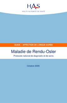 ALD hors liste - Maladie de Rendu-Osler - ALD hors liste - PNDS sur la maladie de Rendu-Osler