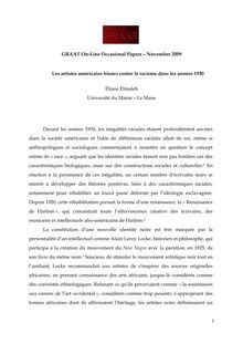 1 GRAAT On-Line Occasional Papers  November 2009 Les artistes ...