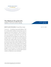 Issue Brief No. 833 - The Medicare Drug Benefit: Update on ...