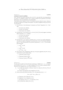 Sujet du bac ES 2006: Mathématique Obligatoire
