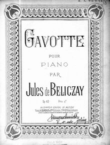 Partition complète, Gavotte, Op.43, Beliczay, Gyula