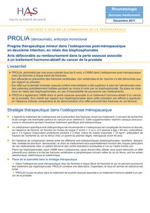PROLIA - Synthèse d avis PROLIA - CT10890