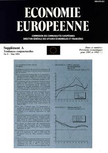ECONOMIE EUROPEENNE. Supplément A Tendances conjoncturelles No 5 - Mai 1991