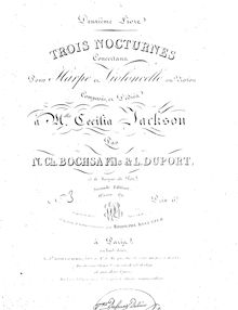 Partition Nocturne No.3, 3 nocturnes, Op.69, Duport, Jean-Louis