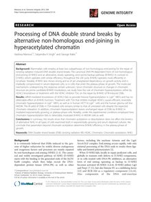 Processing of DNA double strand breaks by alternative non-homologous end-joining in hyperacetylated chromatin
